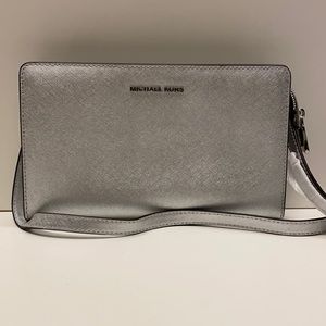 Michael Kors Silver crossbody bag NWT